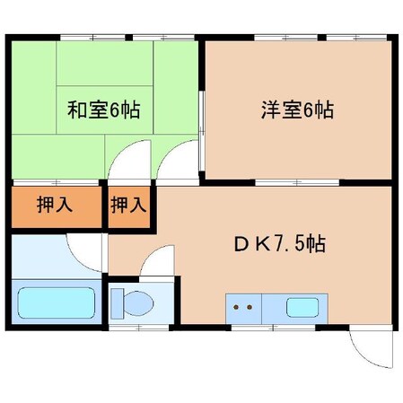 海上コーポの物件間取画像